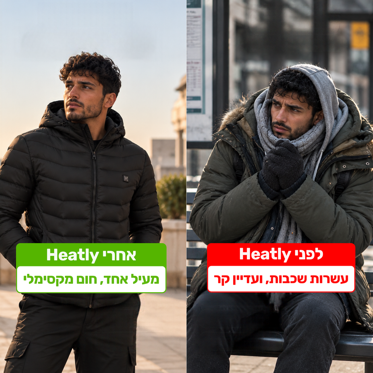 המעיל המחמם של Heatly - שימו סוף לקור של החורף בשניות בודדות 🔥